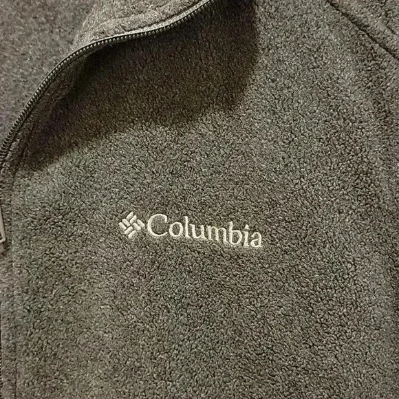 Columbia Grey Full Zip Fleece Vest Size Large - Picture 3 of 7